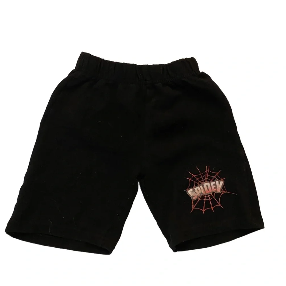 Marvel Spider-Man Red Graphic Shirt Size 5 Black Graphic Shorts Size 6